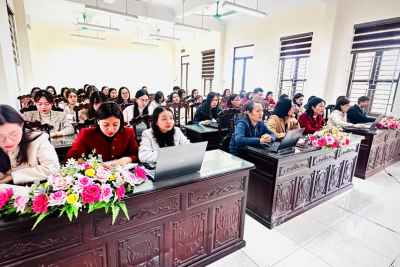 TRƯỜNG TIỂU HỌC HẢI ANH TÍCH CỰC THAM GIA SINH HOẠT CHUYÊN MÔN CỤM 8 LẦN THỨ HAI CHỦ ĐỀ ĐẨY MẠNH CHUYỂN ĐỔI SỐ VÀ ỨNG DỤNG AI TRONG DẠY HỌC