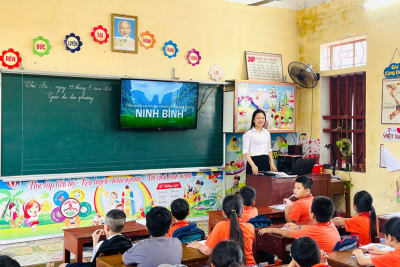 KHỐI LỚP 3 TRƯỜNG TIỂU HỌC HẢI ANH TỔ CHỨC THÀNH CÔNG CÁC TIẾT DẠY THỰC NGHIỆM TÀI LIỆU GIÁO DỤC ĐỊA PHƯƠNG TỈNH NINH BÌNH