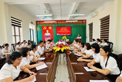 Chi bộ Trường Tiểu học Hải Anh tổ chức hội nghị thông qua dự thảo báo cáo kết quả giám sát